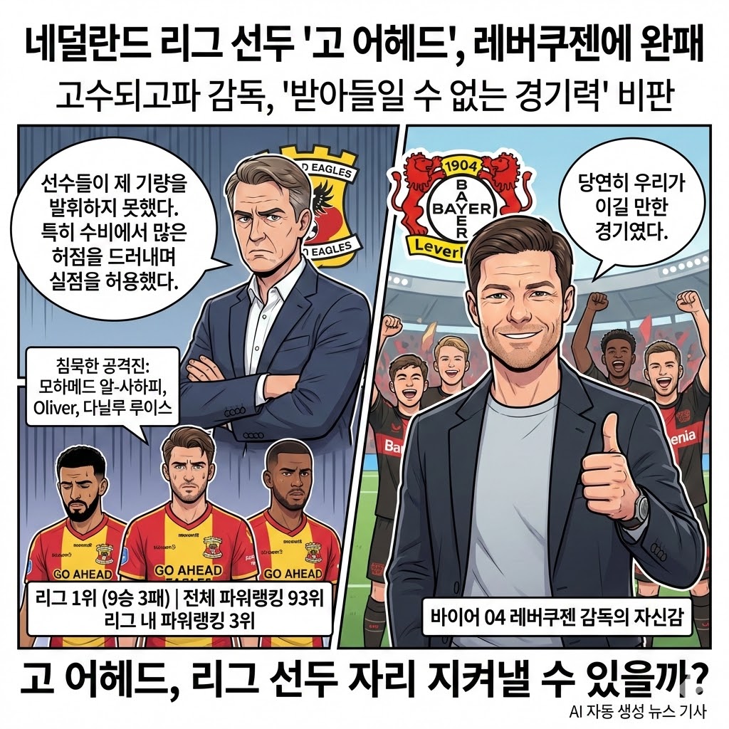 고 어헤드 감독 [,] 레버쿠젠 참패에 ";이건 안 돼
